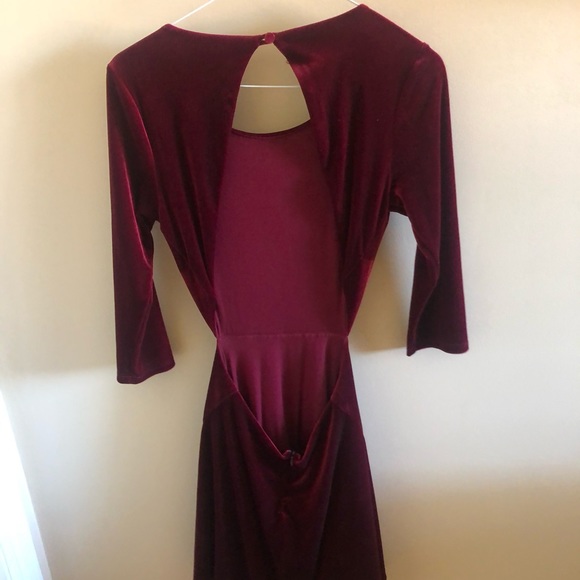 Red Velvet Dress - Picture 2 of 3